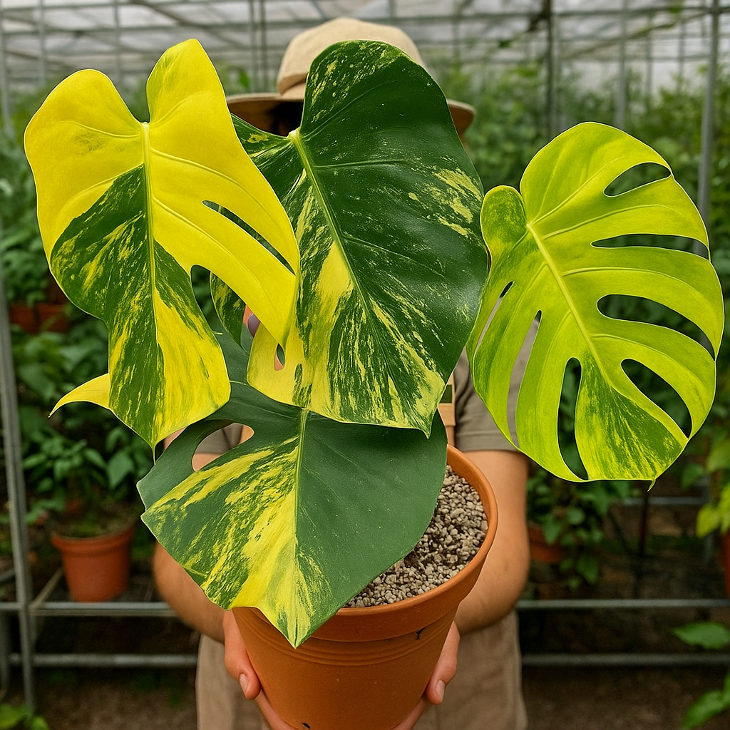 monstera deliciosa aurea for sale Buy Monstera Aurea Variegata ~ Variegated Houseplant – AroidHouse