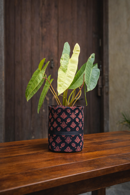 Nanda Handcrafted 2 in 1 String Hand Bag – Plant Pot Cover Batik Jambi Indonesia - AroidHouse